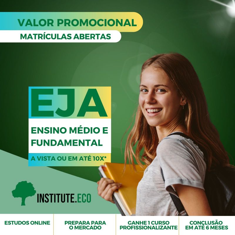 Curso EJA profissionalizante EaD abre inscrições